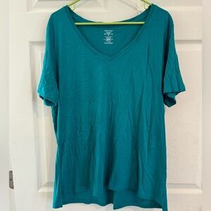 Members mark women’s xl green v neck tshirt